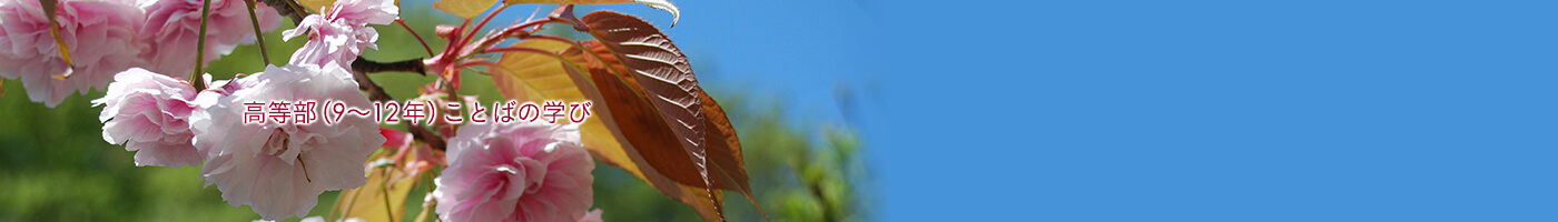 高等部（9年生から12年生）ことばの学び